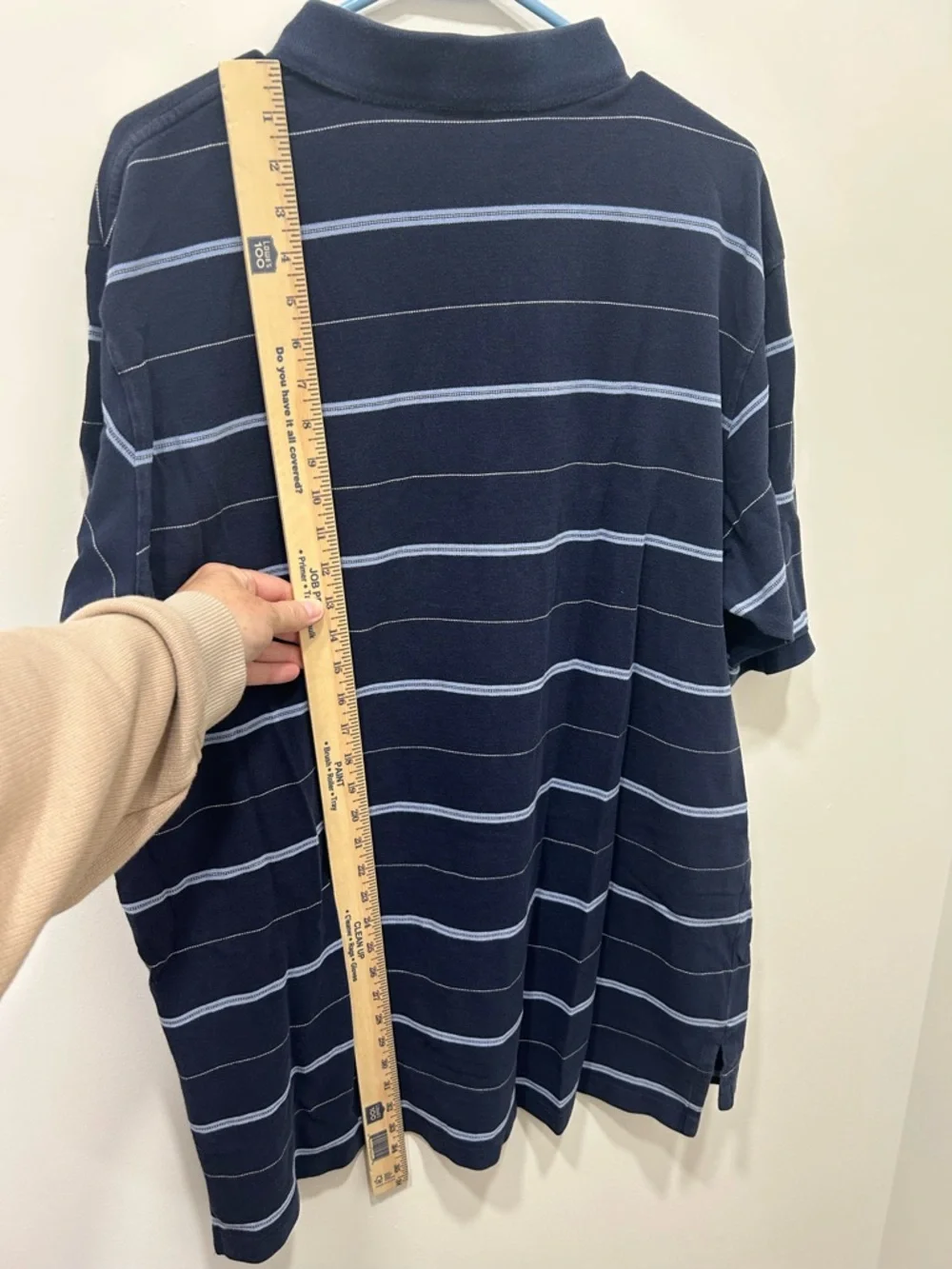 Polo Ralph Lauren Golf Polo Shirt Men’s XXL Blue Striped Short‎ Sleeve Pony